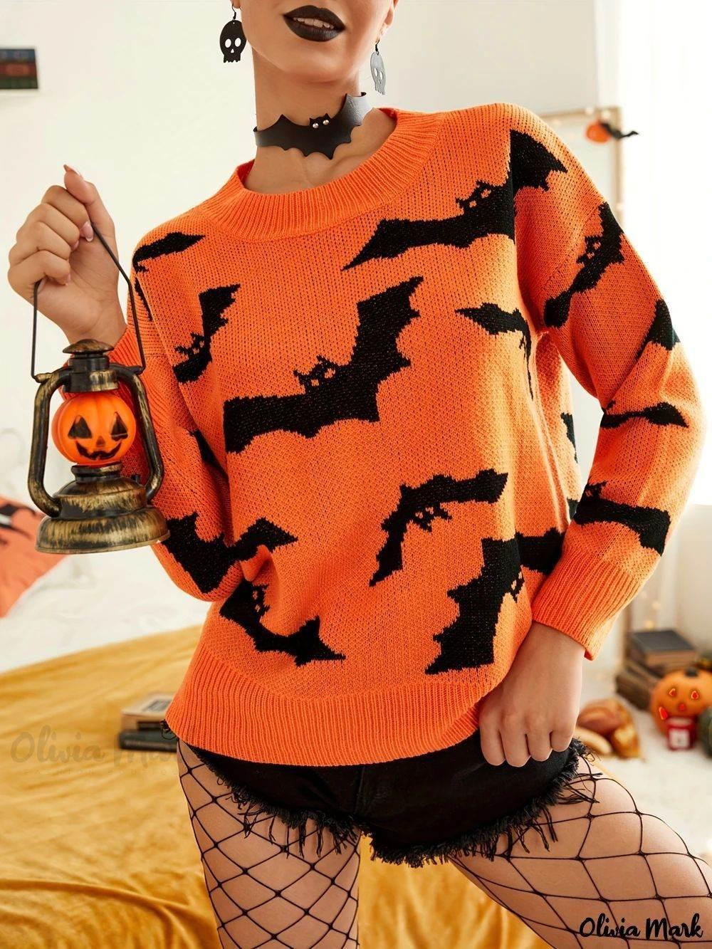 ZA-Zola Women’s Halloween Jacquard Knit Sweater - ZA-Zola