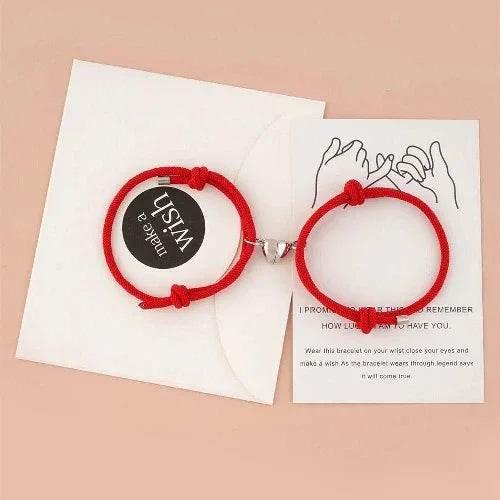 Magnetic Nylon Love Bracelet Pair – Adjustable Fit - ZA-Zola