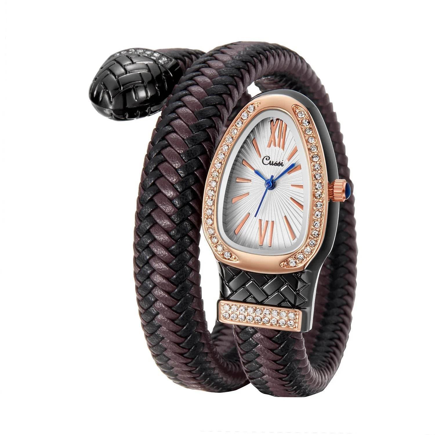 Snake Fashion Quartz Watch – Stylish Leather Strap Design - ZA-Zola