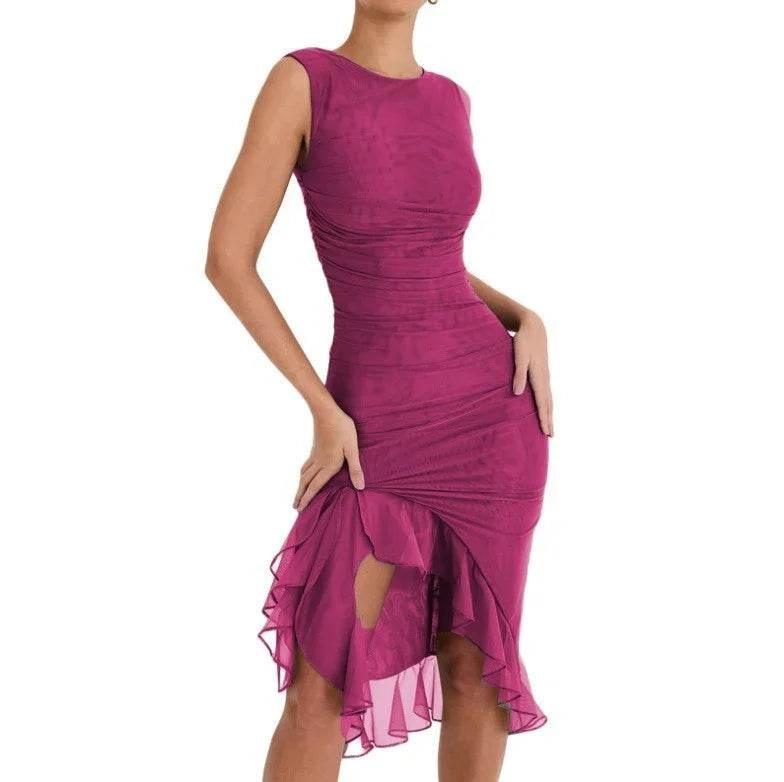 Summer Slim Skinny Sleeveless Dress – Chic Party Style - ZA-Zola
