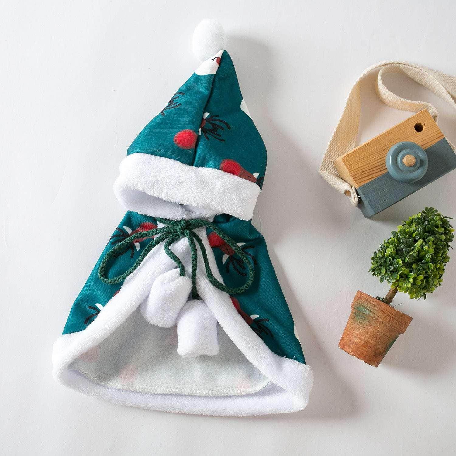 Festive Pet Cloak - Red & Green | Perfect Holiday Outfit - ZA-Zola