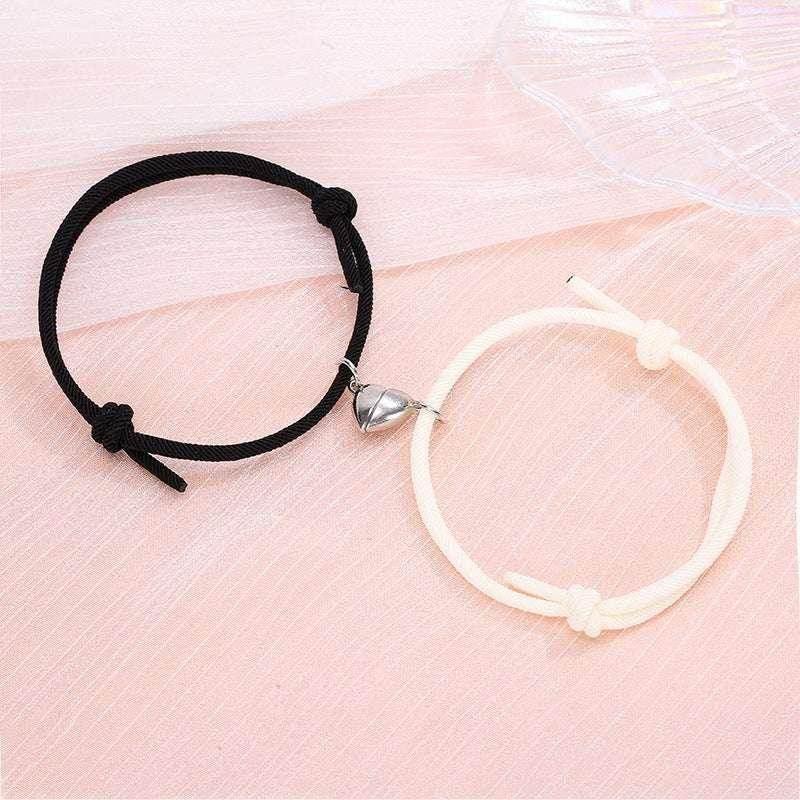 Magnetic Heart Couple Bracelets – 2pcs - ZA-Zola