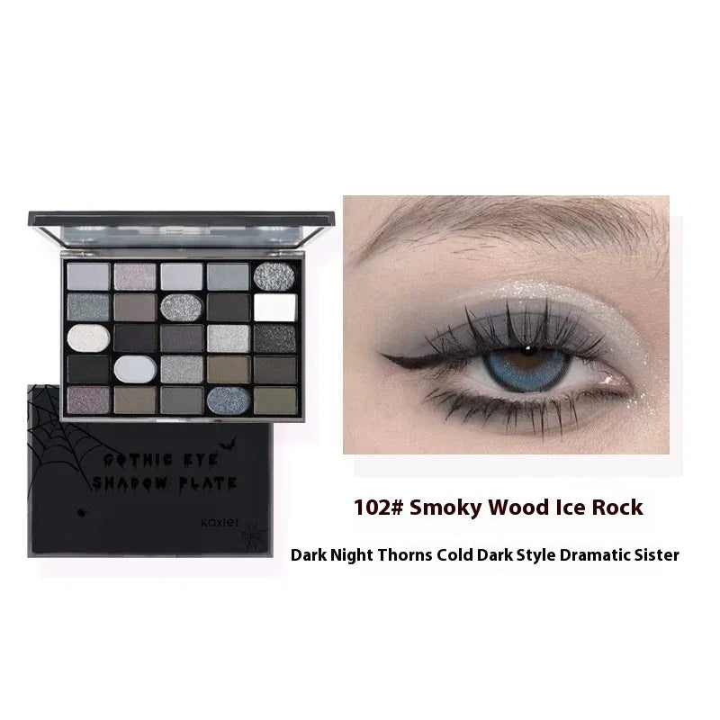 Cahill Dark Goth Eyeshadow Palette – Shimmer & Matte - ZA-Zola