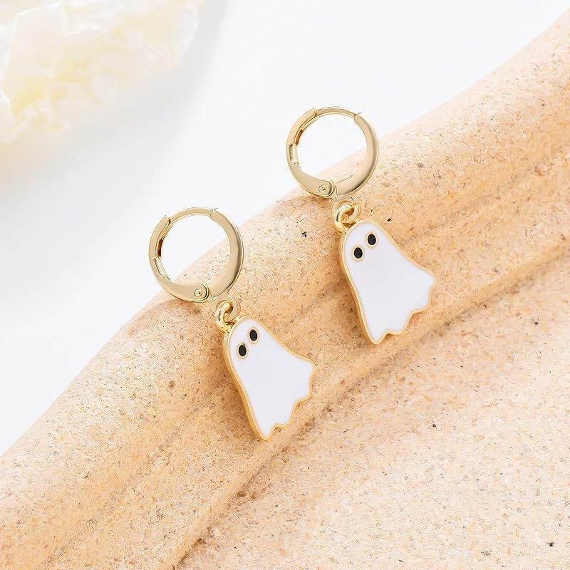 ZA-Zola Halloween Ghost Hoop Earrings Women - ZA-Zola