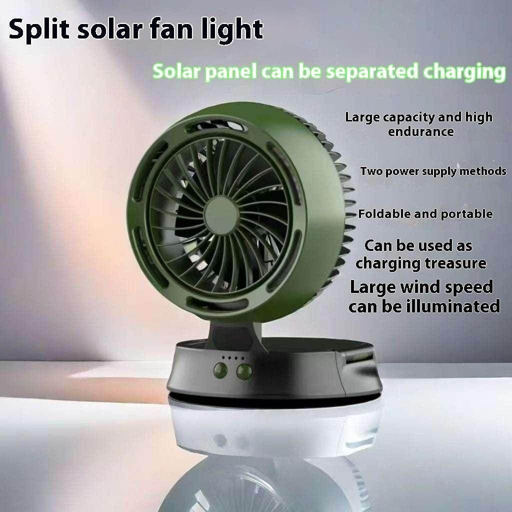 Solar Vertical Camping Fan – Mute & Rechargeable - ZA-Zola