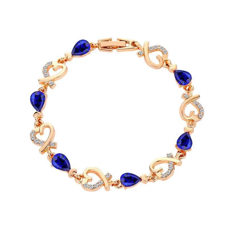 Hollow Heart Rhinestone Bracelet | Valentine's Day Gift - ZA-Zola
