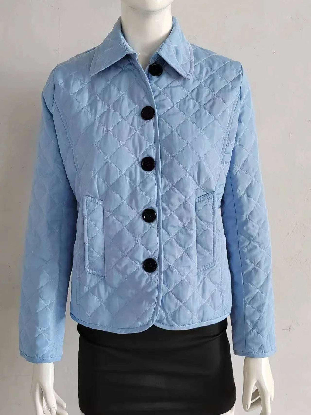 Lapel Cotton Padded Jacket for Women | Elegant Slim Fit Coat - ZA-Zola