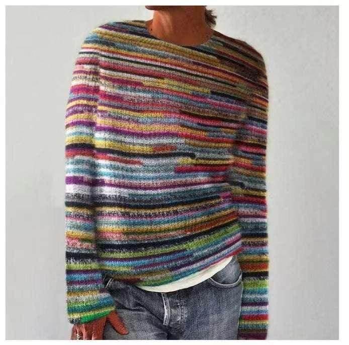 Women’s Sea Blue Pullover Sweater Top - ZA-Zola