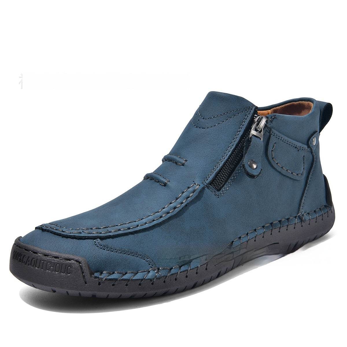 Men’s Flats Ankle Boots | Casual Side Zipper Fashion Shoes - ZA-Zola