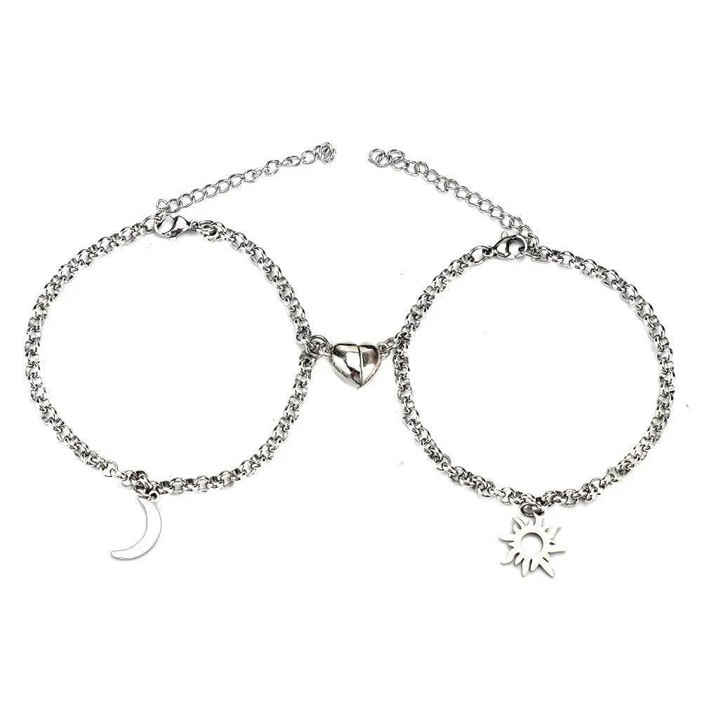 Magnetic Sun Moon Bracelets for Couples - 2Pcs - ZA-Zola