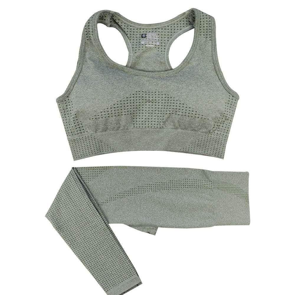 Seamless 2PCS Yoga Set - High Waist & Crop Top - ZA-Zola