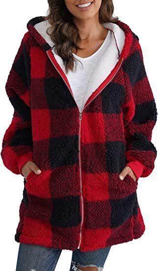 European & American Plaid Plush Coat – Winter Fashion - ZA-Zola