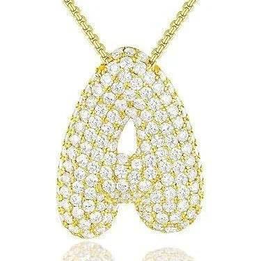 Zircon Balloon Letter Pendant Necklace for Women - ZA-Zola