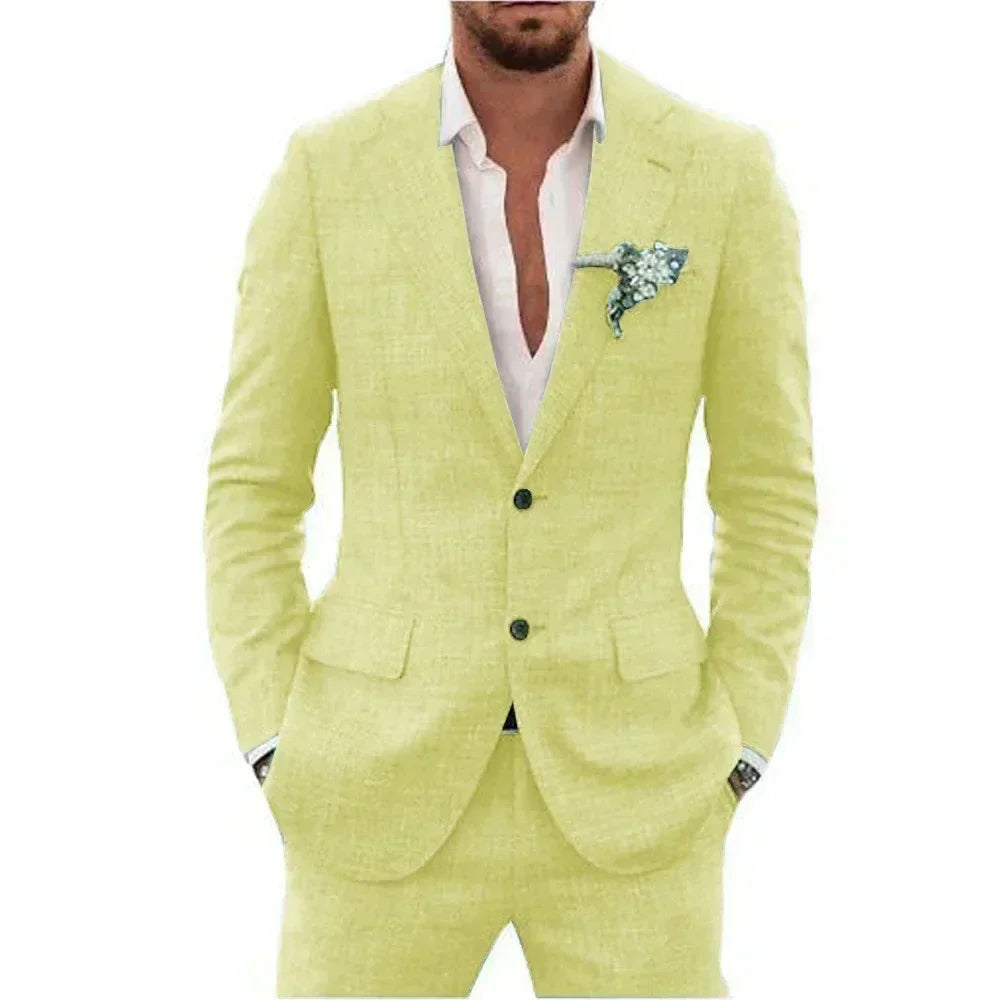 Men’s Two-piece Suit – Casual Slim Fit Daily Set - ZA-Zola