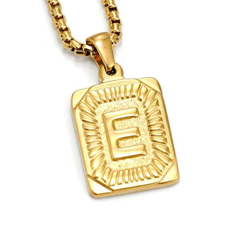 18K Gold Letter Pendant Pearl Chain Necklace - ZA-Zola
