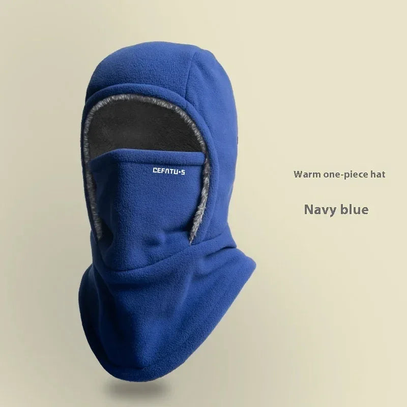Winter Fleece Hooded Scarf – Windproof Thermal Face Mask Hat - ZA-Zola