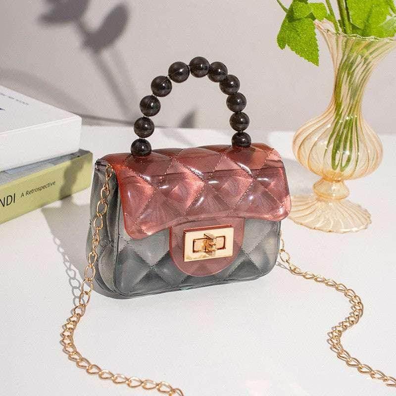 Pearl Handheld Transparent Jelly Bag | Stylish PVC Bag - ZA-Zola