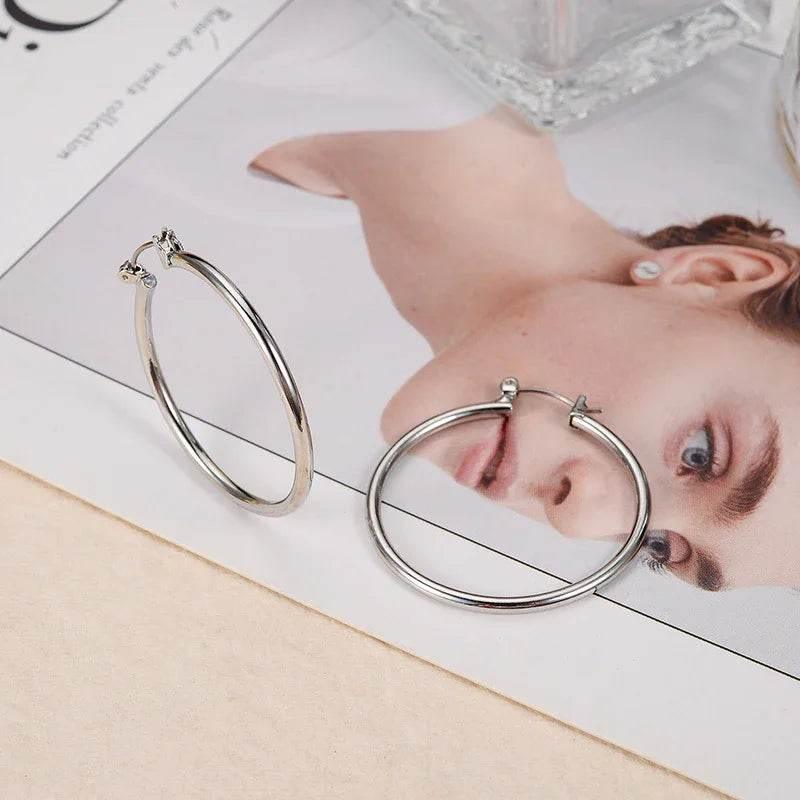 Gold & Silver Temperament Ring Earrings - ZA-Zola