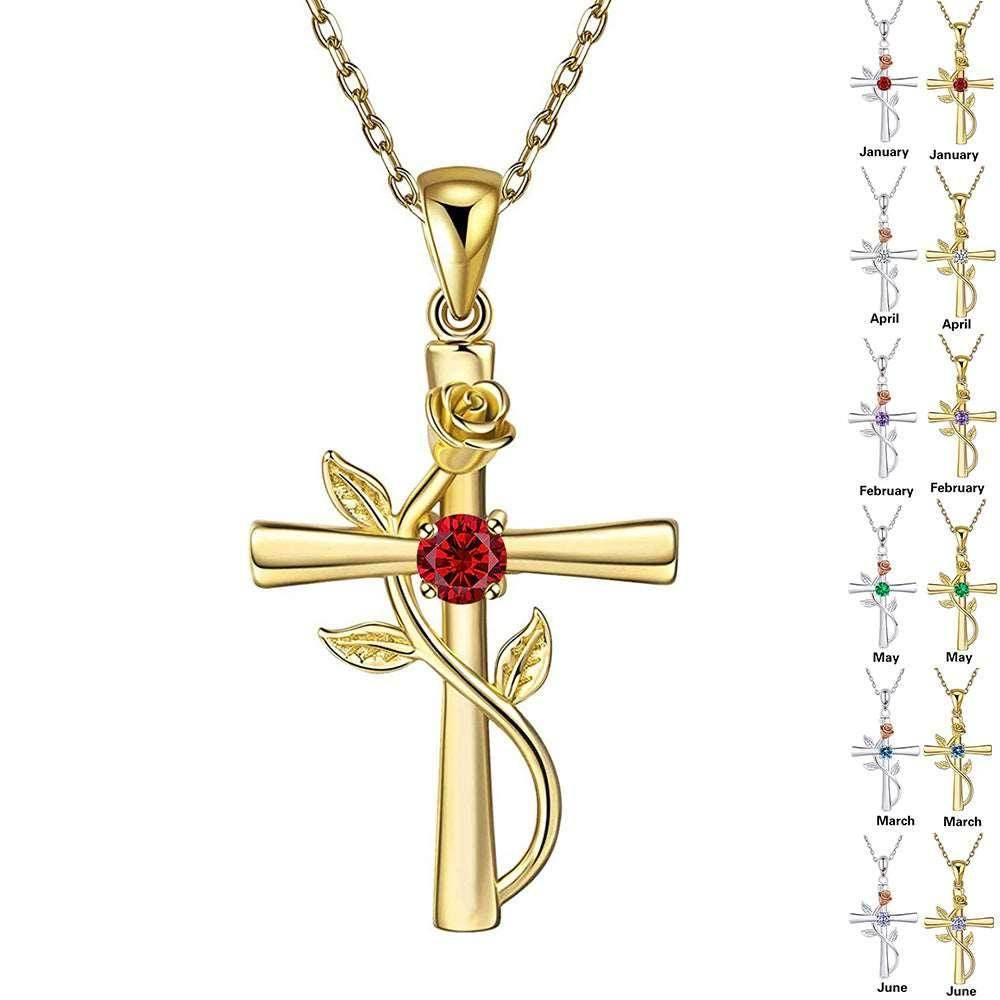 Shop Rose Cross Necklace – Perfect Gift Today! - ZA-Zola