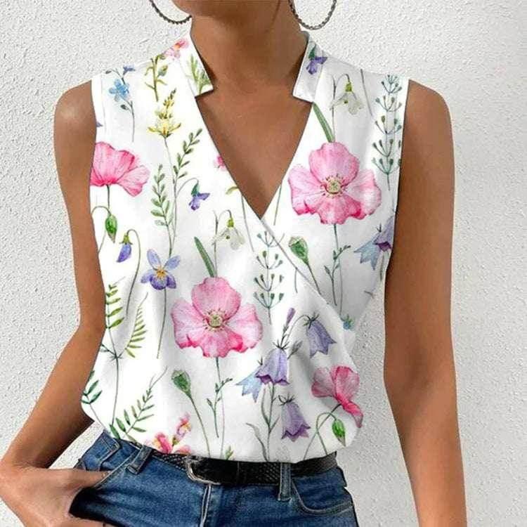 Boho Digital Print Bamboo Linen Pullover Top - ZA-Zola