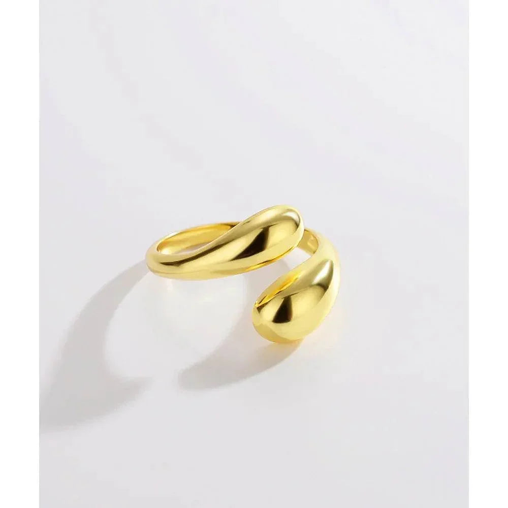 Cora Adjustable Gold Ring – Elegant Geometric Style - ZA-Zola