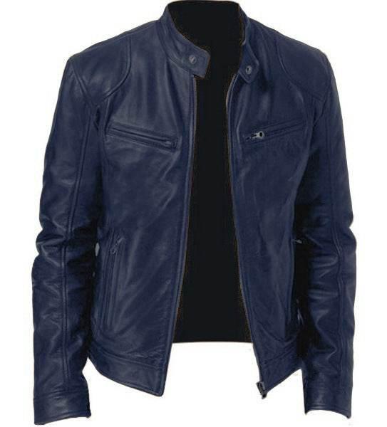 Men's PU Leather Zip-Up Jacket | Fashion Cardigan with Pockets - ZA-Zola