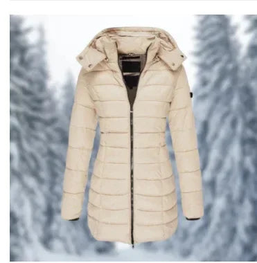 ZA-Zola Mid Length Quilted Jacket Women Slim Fit Winter - ZA-Zola