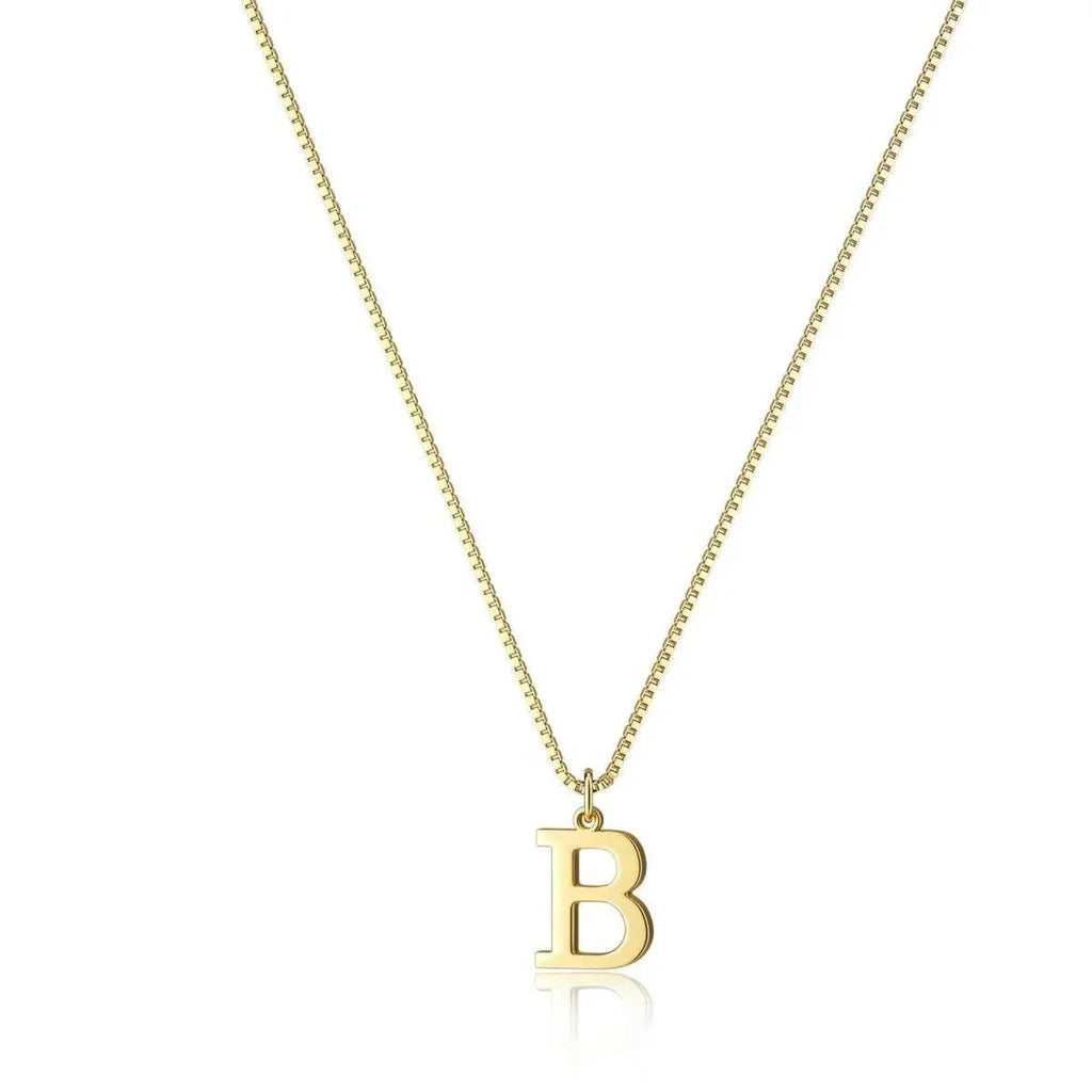 Gold Letter Pendant Necklace – Personalized Charm - ZA-Zola