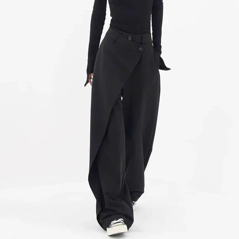 Irregular Wide-Leg Pants – Trendy Loose Fit - ZA-Zola