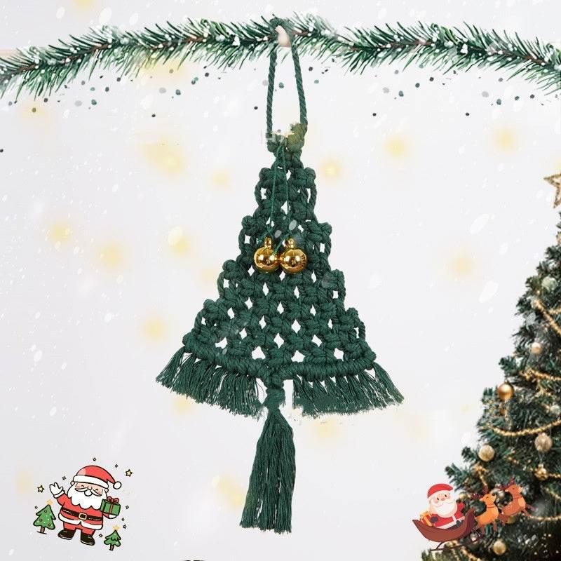 Handwoven Christmas Tree Decoration Pendant – Cotton String Ornament - ZA-Zola
