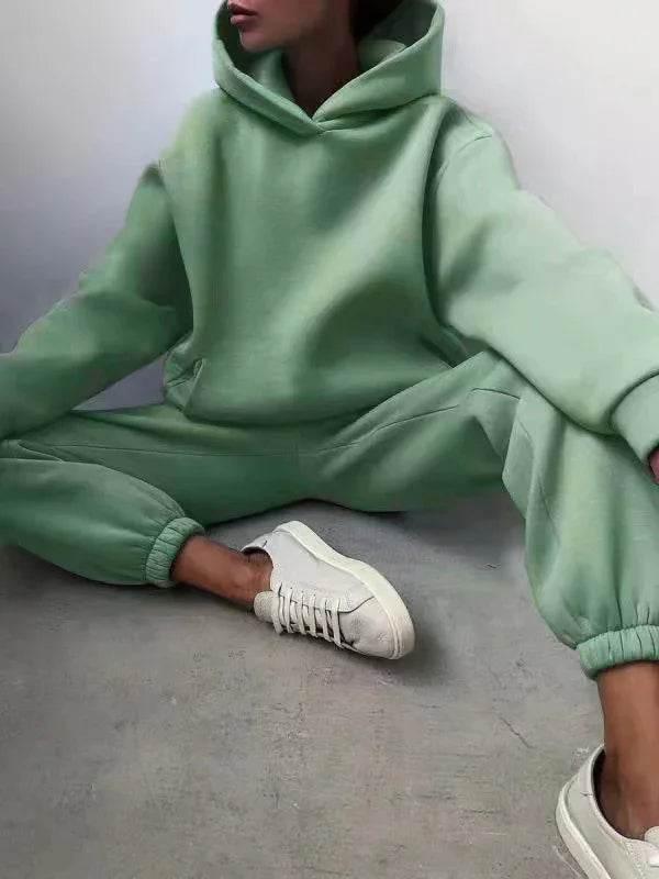 Simple Solid Color Hooded Suit – Shop Now! - ZA-Zola