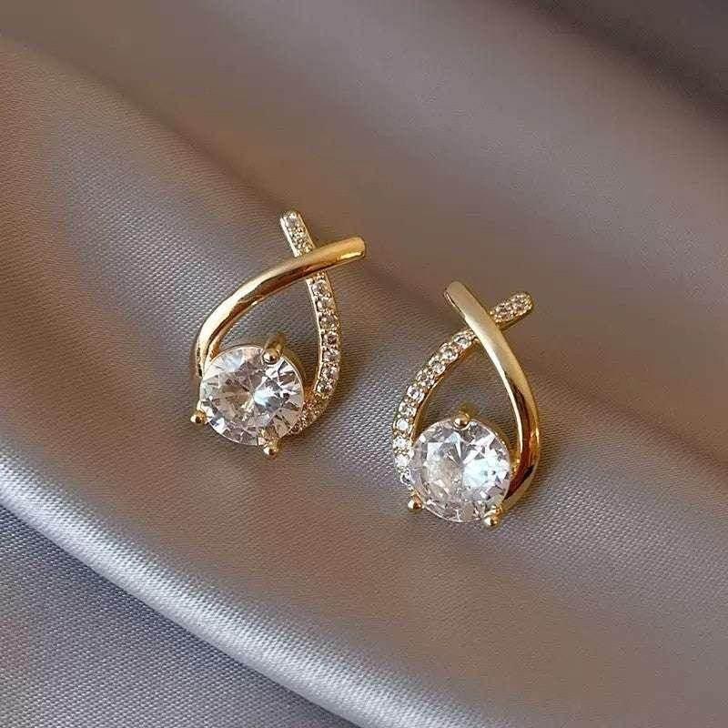 Zircon Cross Earrings – Modern Shine for Women - ZA-Zola