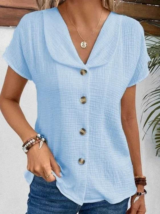Summer Button Cardigan Top for Women – Loose Fit - ZA-Zola