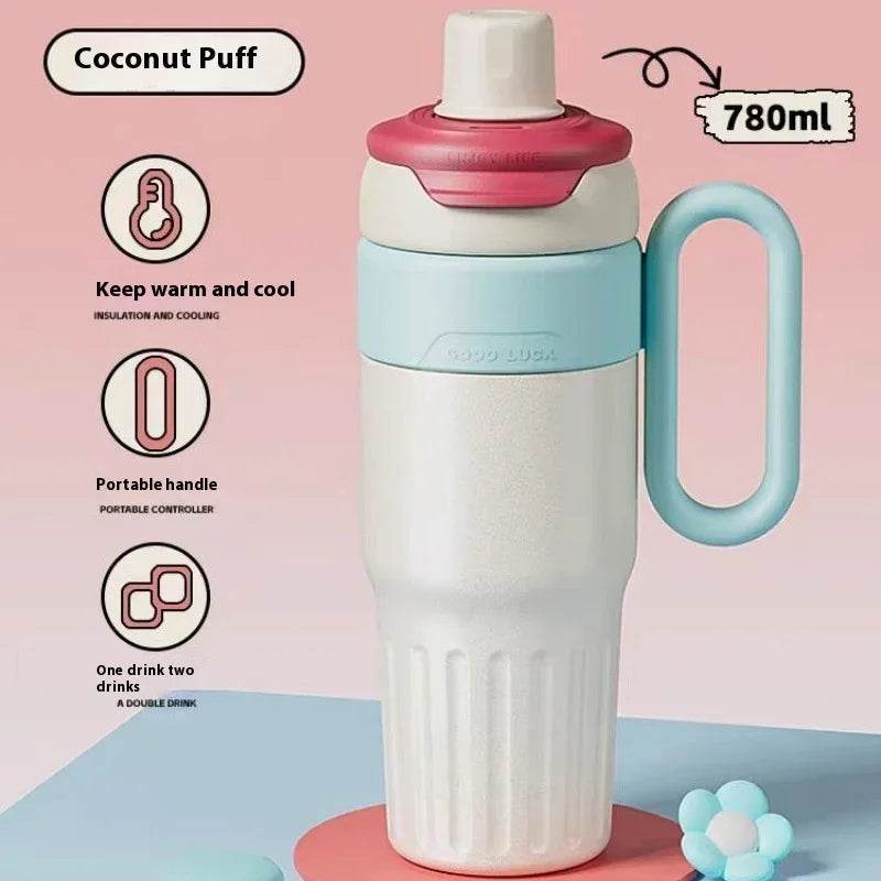 780ml Gradient Thermal Cup with Lid & Straw - ZA-Zola