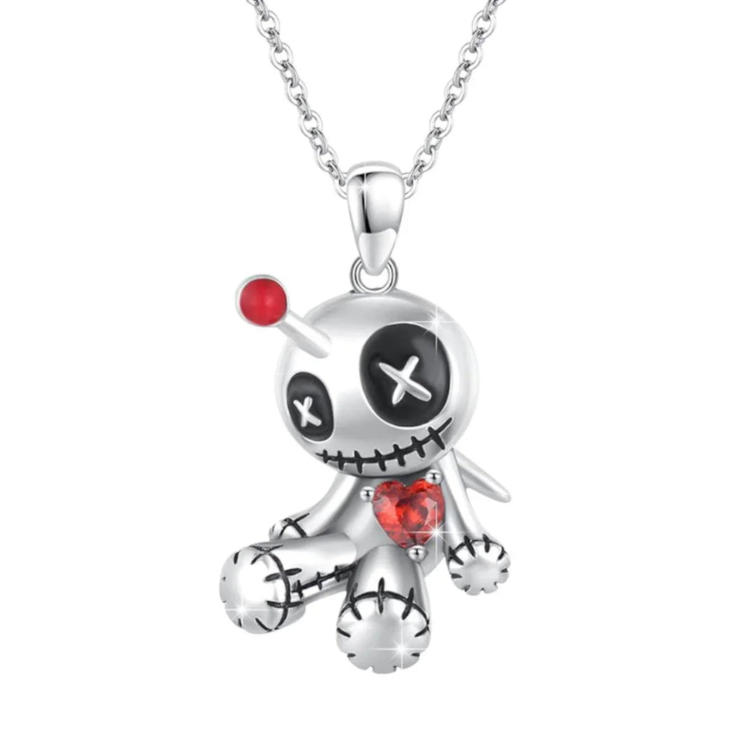 ZA-Zola Red Heart Voodoo Doll Necklace - ZA-Zola