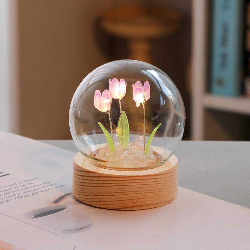 Artificial Tulip Night Light | DIY LED Bedside Flower Lamp