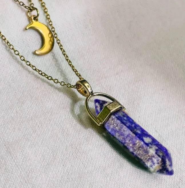 Moon Hexagonal Column Pendant Necklace – Women - ZA-Zola