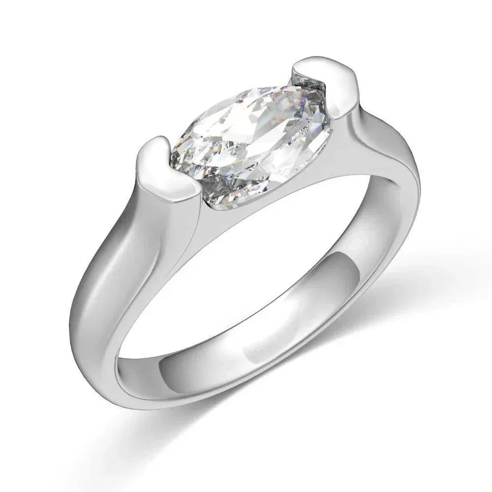 Geometric Heart Wedding Ring for Women - ZA-Zola