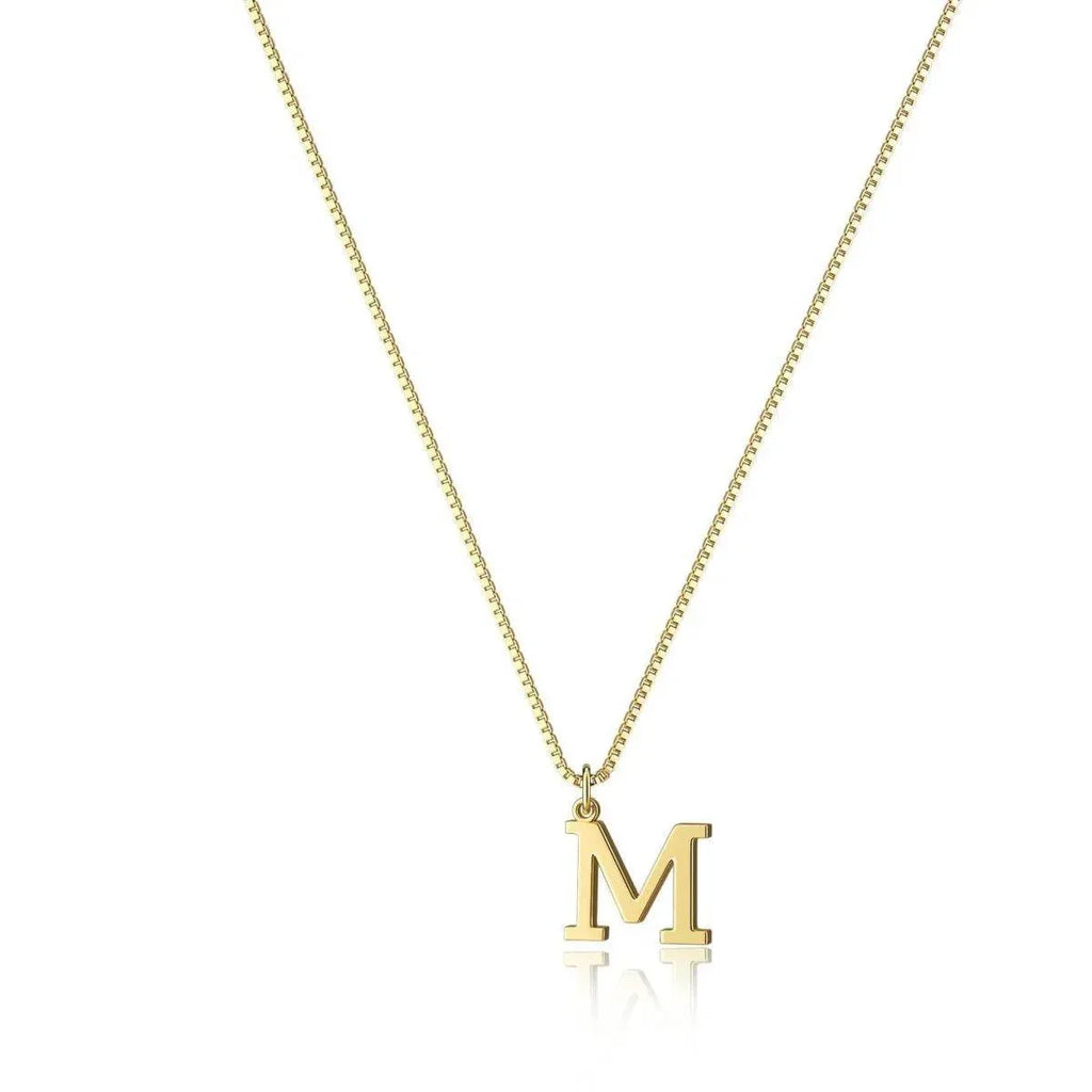 Gold Letter Pendant Necklace – Personalized Charm - ZA-Zola