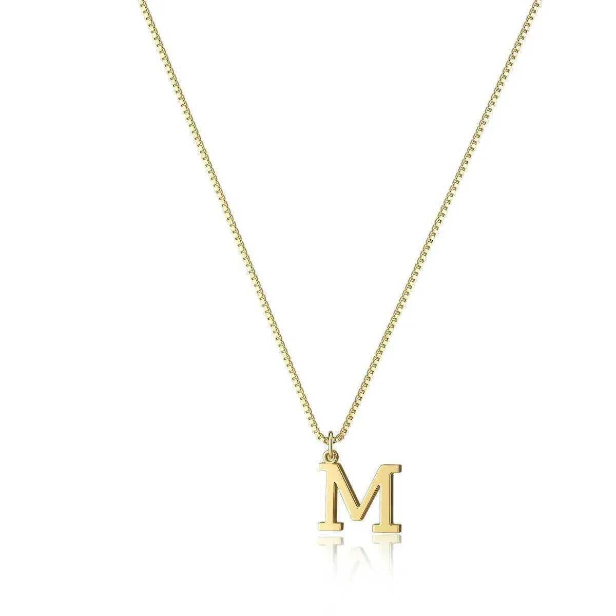 Gold Letter Pendant Necklace – Personalized Charm - ZA-Zola