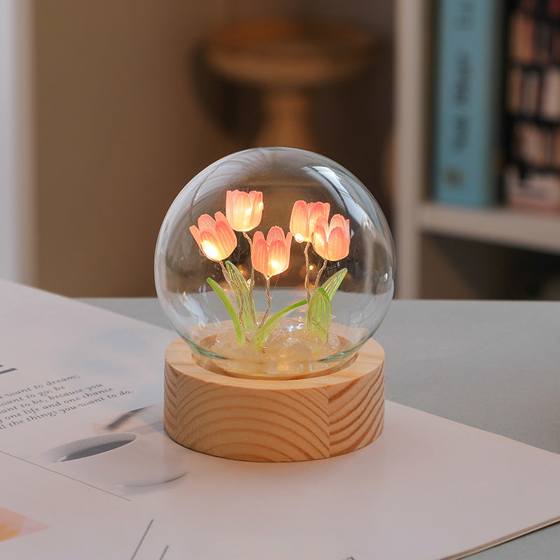 Artificial Tulip Night Light | DIY LED Bedside Flower Lamp
