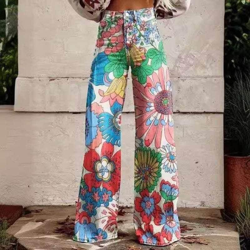 Printed Flared Pants – Street-Ready & Bold Vibe - ZA-Zola