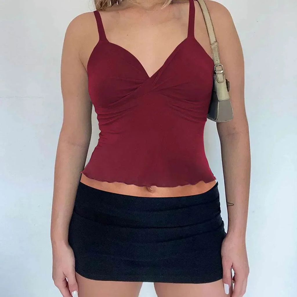 Bow Backless Camisole Tank – Slim Fit Crop Top - ZA-Zola