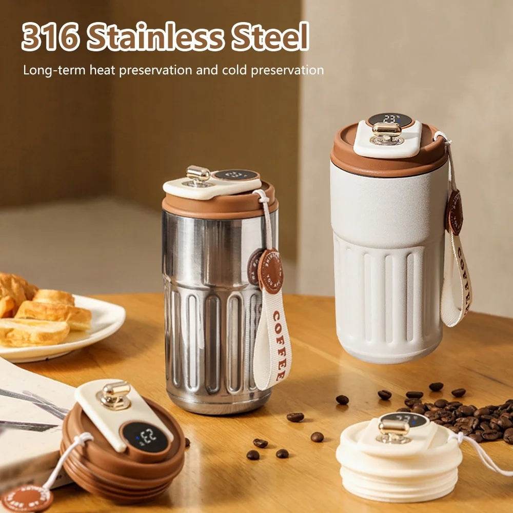 Smart Digital Travel Mug – Stainless Steel 450ml - ZA-Zola