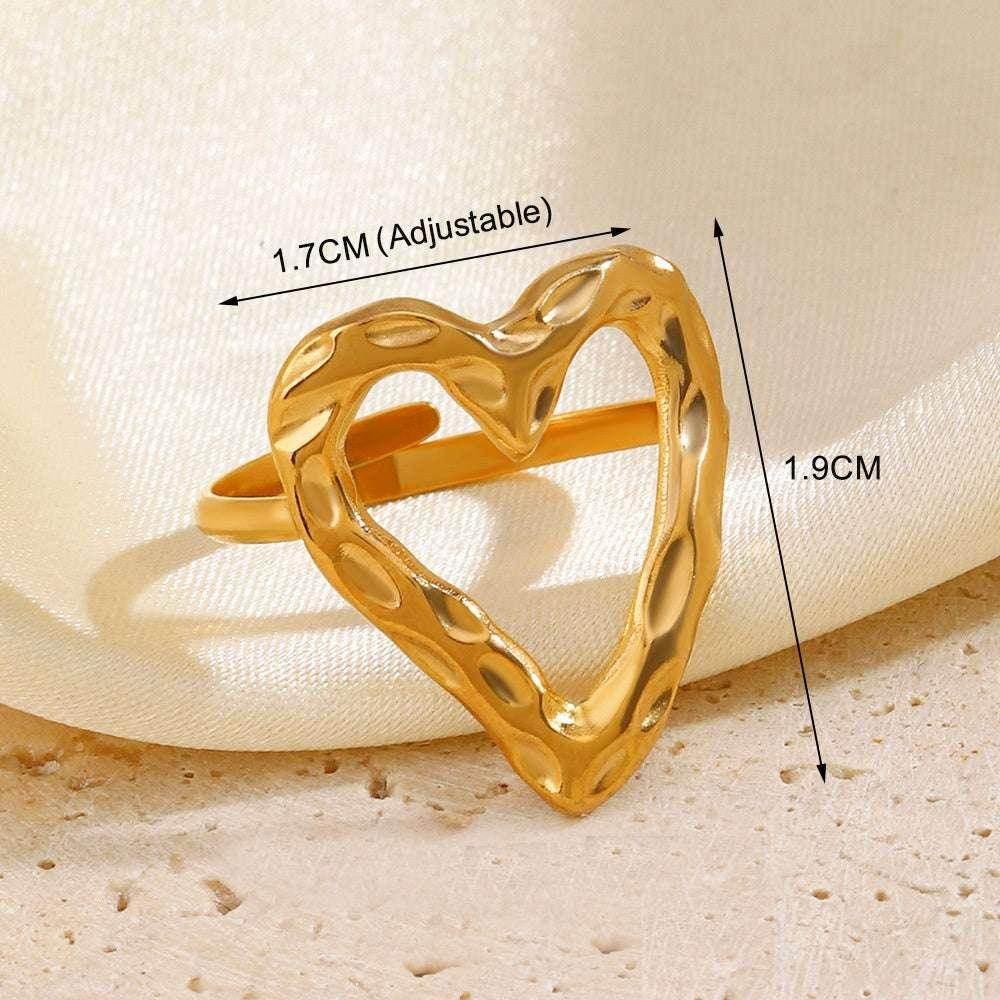 Retro Love Adjustable Stainless Steel Unisex Ring - ZA-Zola