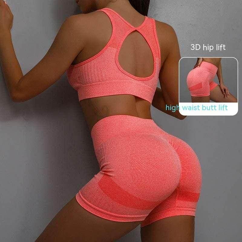 Breathable Yoga Set – Bra & Shorts 2pcs Suit - ZA-Zola