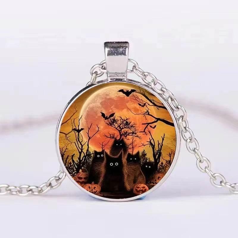 ZA-Zola Halloween Pumpkin Ghost Necklace - ZA-Zola