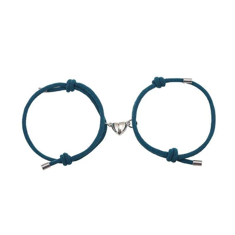 Magnetic Nylon Love Bracelet Pair – Adjustable Fit - ZA-Zola