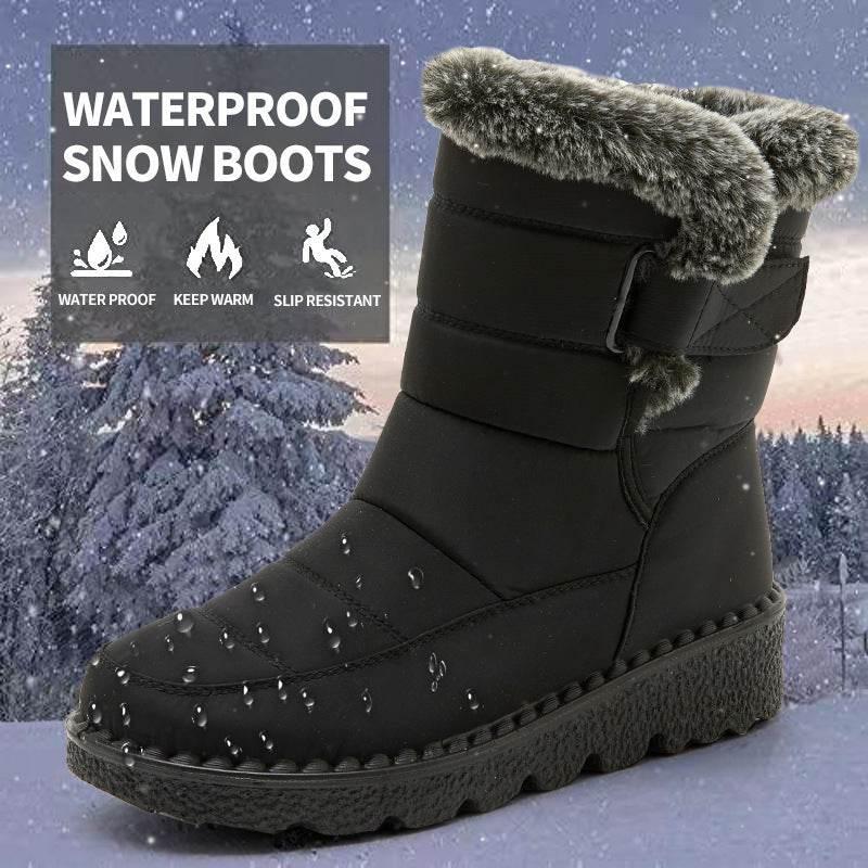 Women’s Snow Boots Waterproof Warm Plush Ankle Shoes Winter Wear - ZA-Zola