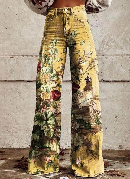 Printed Flared Pants – Street-Ready & Bold Vibe - ZA-Zola
